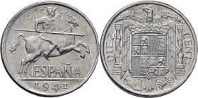 ESTADO ESPAÑOL. Madrid. 10 céntimos. 1941. PLUS en la banda. SC