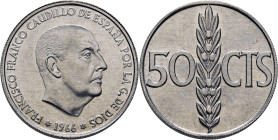 ESTADO ESPAÑOL. Madrid. 50 céntimos. 1966*69. De las tiras. PROOF FDC