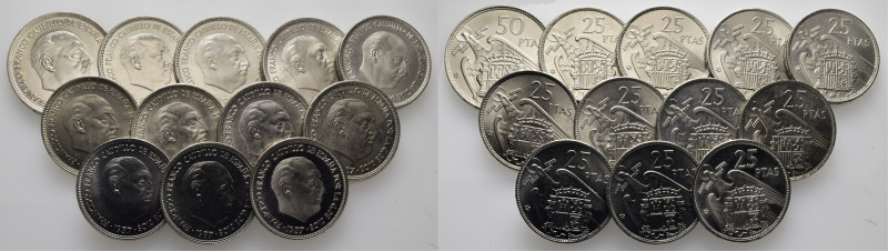 ESTADO ESPAÑOL. Madrid. 50 pesetas. 1957*71. 25 pesetas. 1957*59, *64, *65, *66,...