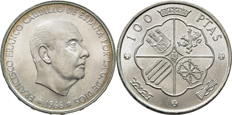 ESTADO ESPAÑOL. Madrid. 100 pesetas. 1966*69 curvo. Cy17894. Alguna ínfima motit...