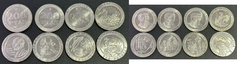 JUAN CARLOS I. Madrid. 200 pesetas. 1993, 1994, 1995, 1996, 1997, 1998, 1999 y 2...