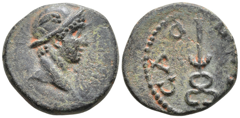 Thrace, Ainos Æ 16mm. Pseudo-autonomous issue, circa 2nd century AD. Bust of Her...