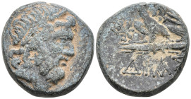 Bithynia, Dia Æ 21mm. Time of Mithradates VI, circa 95-70 BC. Laureate head of Zeus to right / Eagle standing to left on thunderbolt, head reverted; m...