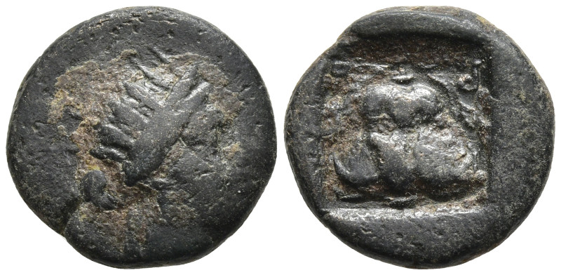 Greek coins, Æ 1,72g, 12,6mm.