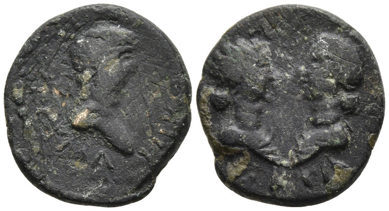 Mysia, Kyzikos. Britannicus Æ14 With Antonia, and Octavia, children of Claudius....