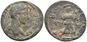 Lydia, Tabala. Severus Alexander Æ22 AD 222-235. Laureate head right / Leto running right, holding child in each arm. BMC 17. 5,20g, 22,5mm, 6h. Good ...