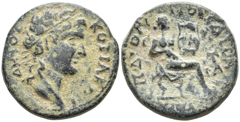 Phrygia, Cotiaeum. temp. Gallienus. AD 253-268. Æ 23. Diogenes, son of Dionysos,...