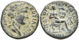 Phrygia, Cotiaeum. temp. Gallienus. AD 253-268. Æ 23. Diogenes, son of Dionysos, archon. Diademed bust of Demos right, slight drapery on left shoulder...