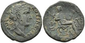 Phrygia, Cotiaeum. temp. Gallienus. AD 253-268. Æ 23. Diogenes, son of Dionysos, archon. Diademed bust of Demos right, slight drapery on left shoulder...