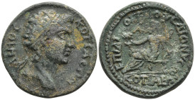 Phrygia, Cotiaeum. Pseudo-Autonomous. Time of Gallienus, AD 253-268. Æ 24. Diogenes, son of Dionysios, archon. ΔHMOC KOTIAЄΩN, diademed head of Demos ...