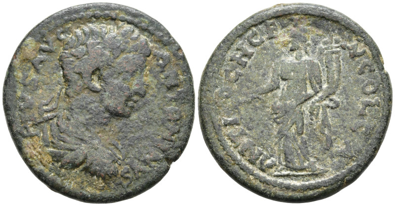 Pisidia, Antiochia. Caracalla. AD 198-217. Æ 22mm. laureate head of Caracalla ri...