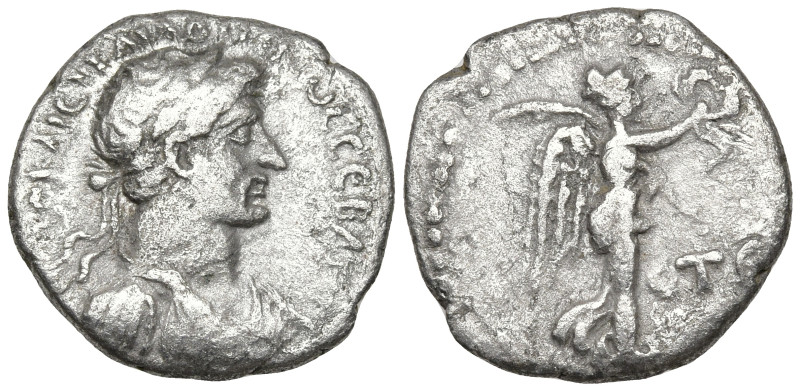 Cappadocia, Caesarea. Hadrian AR Hemidrachm Dated Year 4 = AD 120-121. AVTO KAIC...