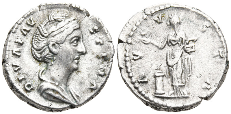Diva Faustina Maior (Antoninus Pius, 138-161), Denarius, Rome, after AD 141; AR ...