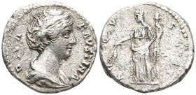 Faustina Maior Diva (Antoninus Pius 138-161), Rome, post AD 147, Denarius , AR, DIVA - AVSTINA, draped bust right, hair in bun. Rv. AVG - VSTA, Ceres ...