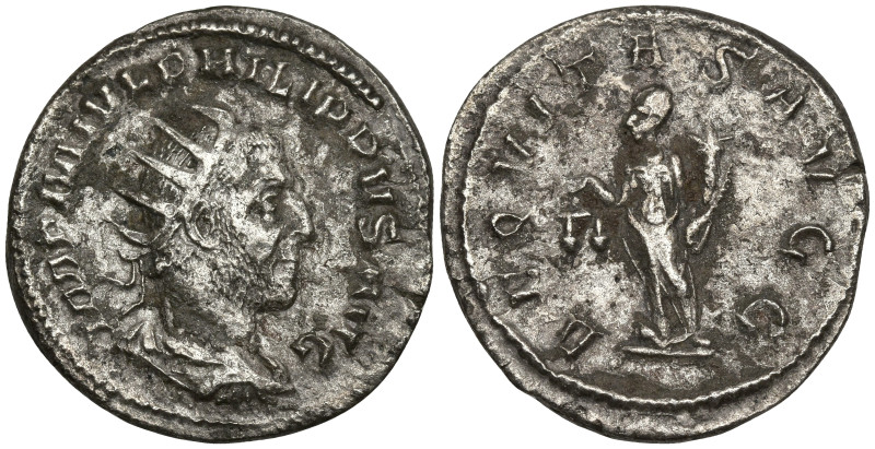 Philip I AR Antoninianus.Philip I AR Antoninianus. Rome, AD 244-247. Radiate, dr...