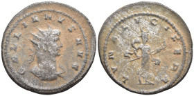 Gallienus BI Antoninianus. Antioch, circa AD 266-268. GALLIENVS AVG, radiate, draped and cuirassed bust to right / LVNA LVCIFERA, Diana standing facin...