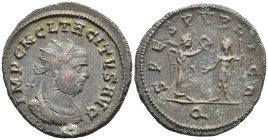 Tacitus Antoninianus AD 275-276. Cyzicus IMP C M CL TACITVS AVG, Radiate, draped and cuirassed bust right / SPES PVBLICA / Q, Victory standing left, h...