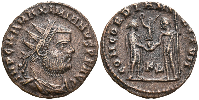 Maximianus Herculius Æ Antoninianus Cyzicus AD 286-305. IMP C M A MAXIMIANVS P F...