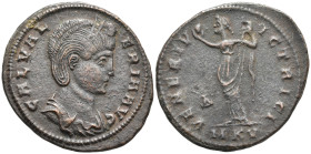 Galeria Valeria. Augusta, Æ Follis. AD 293(?)-311. . Cyzicus mint, Struck AD 308-309. GAL VALERIA AVG, pearl-diademed and draped bust right / VENERI V...