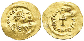 Phocas AV Tremissis. Constantinople, AD 602-610. D N FOCAS PERP AVG, diademed, draped and cuirassed bust right / VICTORI FOCAS AV, cross potent, CONOB...