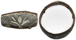 ANCIENT BYZANTINE BRONZE RING.(3rd–4th centuries).Ae. 1,5g, 18,0mm.