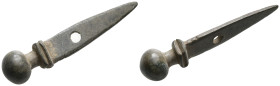 Ancient Roman Legion Sword Pendant ,
Circa 1st - 2nd century A.D, 3,8g, 36,5mm.