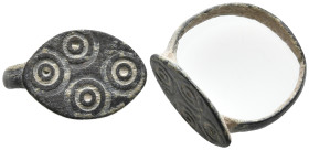 ANCIENT BYZANTINE BRONZE RING.(3rd–4th centuries).Ae. 2,6g, 19,0mm.