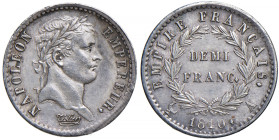 FRANCIA Napoleone (1804-1814) Mezzo franco 1810 A - KM 691.1 AG (g 2,54) 
qFDC