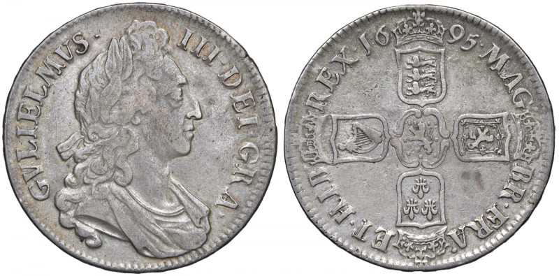GRAN BRETAGNA Guglielmo III (1689-1702) Corona 1695 An. VII - KM 486 AG (g 29,79...