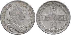 GRAN BRETAGNA Guglielmo III (1689-1702) Corona 1695 An. VII - KM 486 AG (g 29,79) R
BB