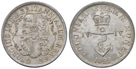 INDIA Giorgio IV (1820-1830) Colonia inglese orientale - Quarto di dollaro 1822 - KM 3 AG (g 6,74) RR
qFDC