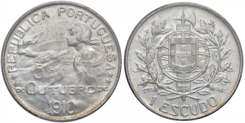 PORTOGALLO Repubblica (1910- ) Scudo 1910 Nascita della repubblica - KM 560 AG I...