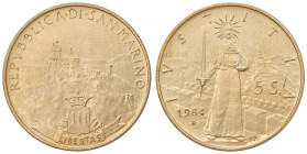 SAN MARINO Nuova monetazione (1972- ) 5 Scudi 1984 - Gig. 107 AU (g 10,00) In scatola originale.
FDC