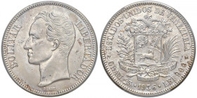 VENEZUELA Repubblica (1830- ) 5 Bolivares 1936 - KM 24.2 AG In slab PCGS n. 29446103
AU 58