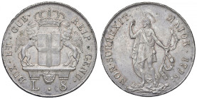 GENOVA Dogi Biennali III fase (1637-1797) 8 Lire 1796 - Mont. 42 AG (g 33,24) R
SPL