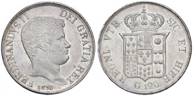NAPOLI Ferdinando II di Borbone (1830-1859) Piastra da 120 grana 1836 - Gig. 61 AG (g 27,57) 
SPL-FDC
