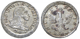 PALERMO Ferdinando III di Borbone (1759-1816) Mezzo tarì 1796 - Gig. 73 AG (g 1,21) R 
SPL