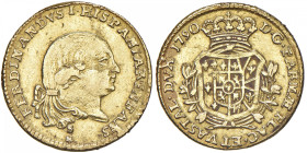 PARMA Ferdinando I di Borbone (1765-1802) Doppia 1790 - MIR 1064/6 AU (g 7,05) R Colpo di lima al bordo.
BB