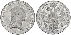 VENEZIA Francesco I d'Asburgo Lorena (1815-1835) Tallero di convenzione 1818 - Gig. 104 AG (g 28,07) R
SPL