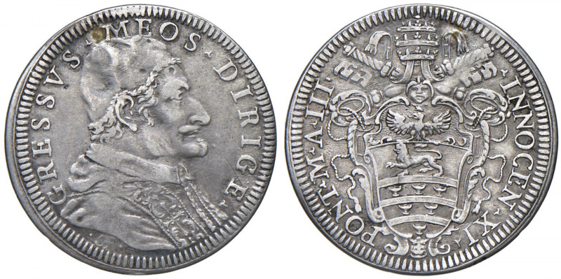 Innocenzo XI (1676-1689) Giulio A. III - Munt. 153 AG (g 3,01) R Foro otturato
...