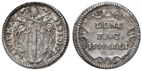 Benedetto XIV (1740-1758) Mezzo grosso An. I - Munt. 146 AG (g 0,72) 
SPL