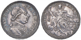 Pio VI (1775-1799) Quinto di scudo 1776 An. II - Munt. 37 AG (g 5,28) RR
SPL+