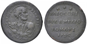 Pio VI (1775-1799) Sanpietrino 1796 - Munt. 98 CU (g 18,00)
BB/BB+
