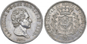 Carlo Felice (1821-1831) 5 Lire 1826 G - Gig. 43 AG 
qSPL