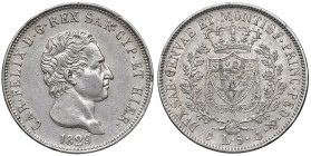 Carlo Felice (1821-1831) 5 Lire 1829 G - Gig. 49 AG 
SPL