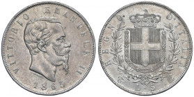 Vittorio Emanuele II (1861-1878) 5 Lire 1865 T - Gig. 37 AG R
SPL+
