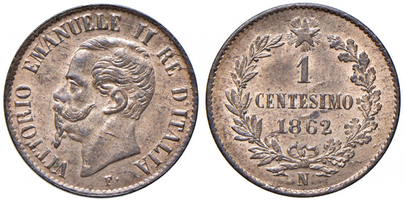 Vittorio Emanuele II (1861-1878) Centesimo 1862 N 2 su 1- Nomisma 967 CU NC
FDC