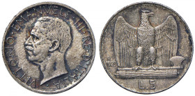 Vittorio Emanuele III (1900-1946) 5 Lire "Aquilotto" 1929 - Gig. 76a AG 
FDC
