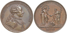 Vittorio Amedeo III (1773-1796) Medaglia 1783 Fondazione della Regia Accademia delle Scienze di Torino - Opus: Lavy - U. di S. 89, 34 AE (g 60,44 - Ø ...