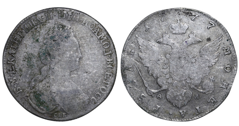 Russian Empire, Catherine II the Great (1762 - 1796). 1 Rouble 1777, Silver, 24 ...